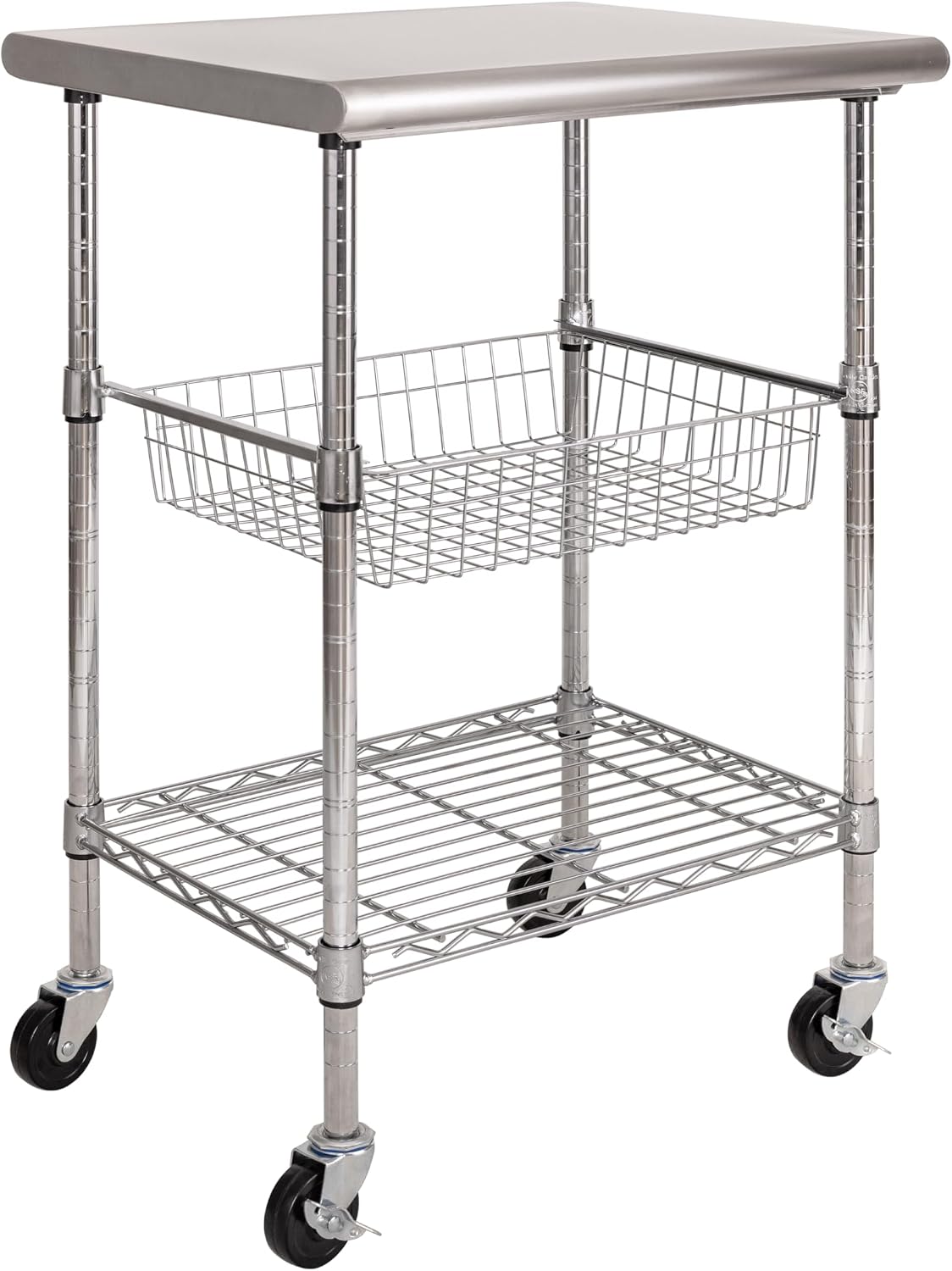 Commercial Kitchen On Wheels - Carrinho de Preparação Comercial em Aço