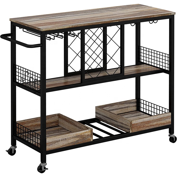 Mesa de rack de vinho, carrinh - Commercial Kitchen On Wheels avaliação e preço