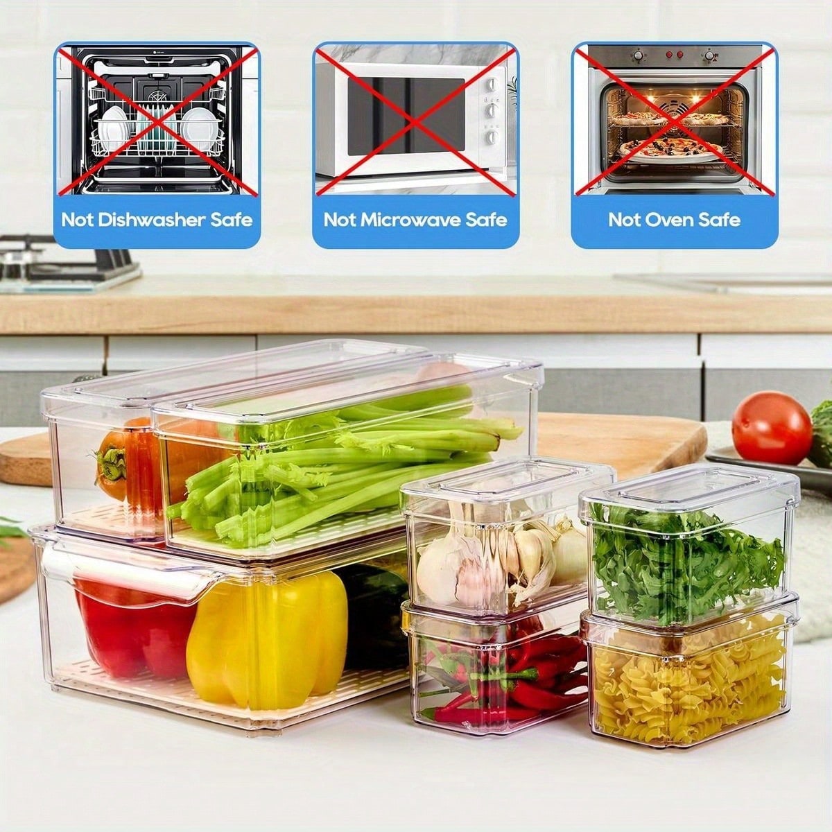 Conjunto de 7 Caixas Organizad - Commercial Kitchen Fridge avaliação e preço