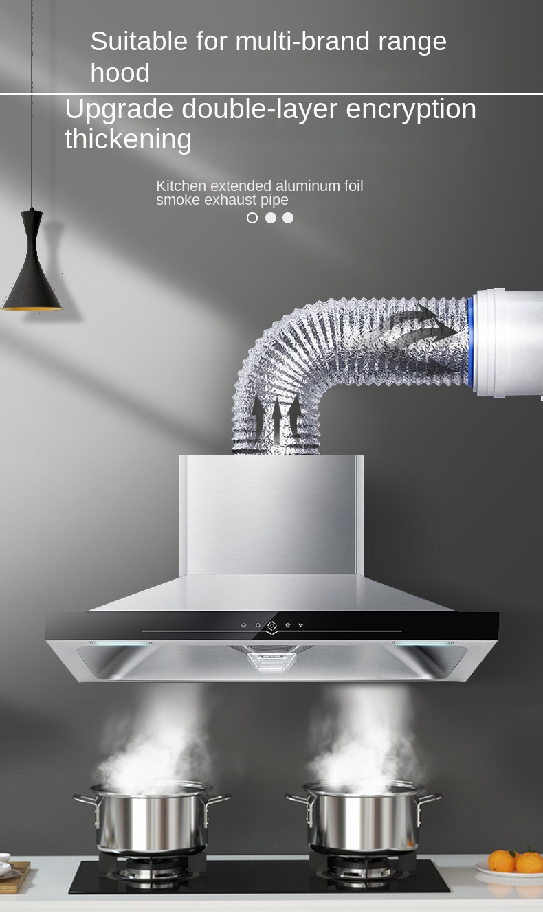 Alumínio Foil Ventilação Tubo, - Commercial Kitchen Exhaust avaliação e preço